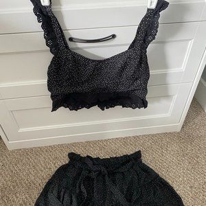 Black & White Polka Dot 2-Piece Set